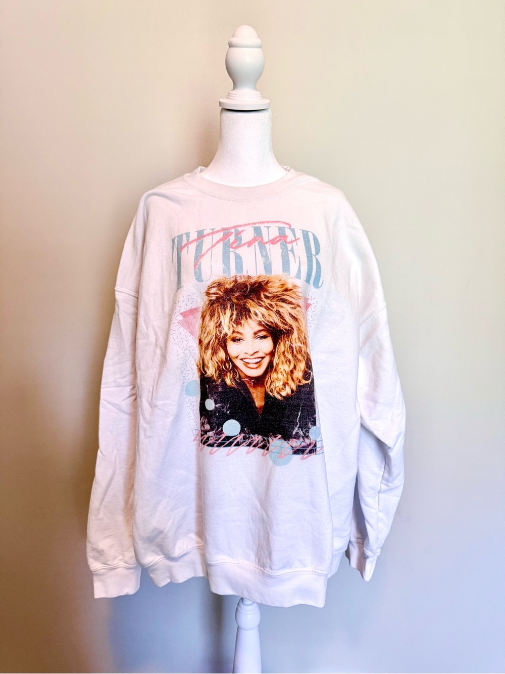 TeePublic Tina Turner White Graphic Crewneck